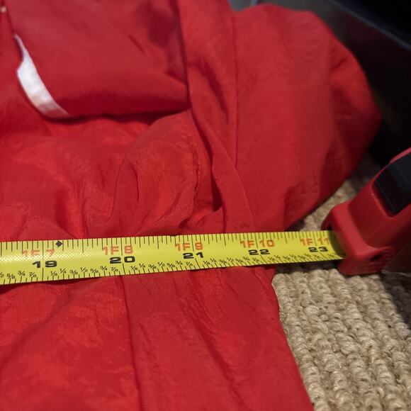 90s 80s Vintage Mens L ADIDAS ORIGINALS Nylon Red Running Track Jacket - Picture 14 of 16